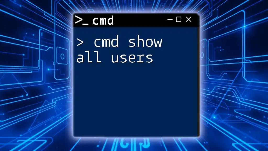 Cmd Show All Users: A Quick Guide to User Listings