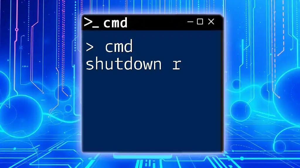 Mastering Cmd Shutdown R: Quick Guide and Usage Tips