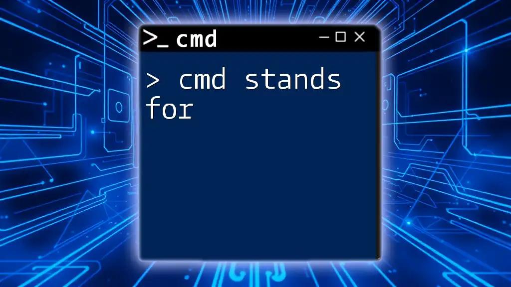 What Cmd Stands For and Its Power in Your Hands