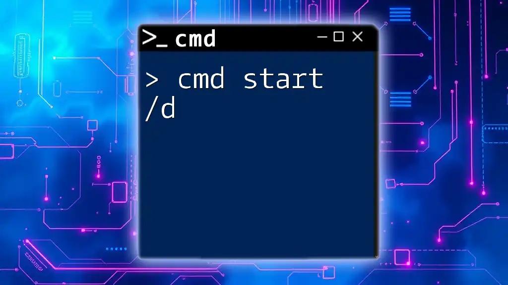 Master cmd Start /d: Quick Guide for Effortless Navigation