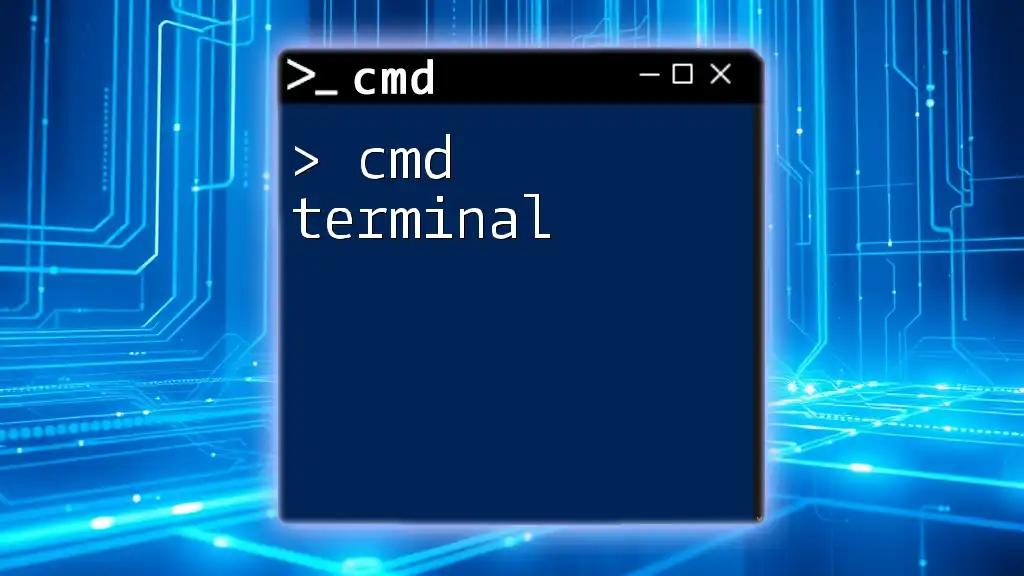 Mastering Cmd Terminal: Quick Tips for Every User