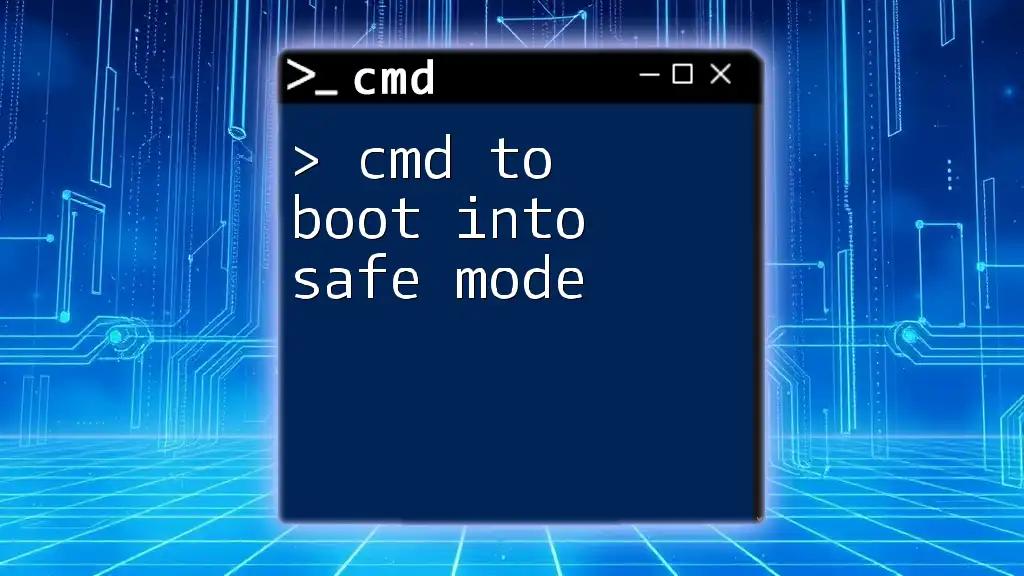 Cmd To Boot Into Safe Mode: A Quick How-To Guide