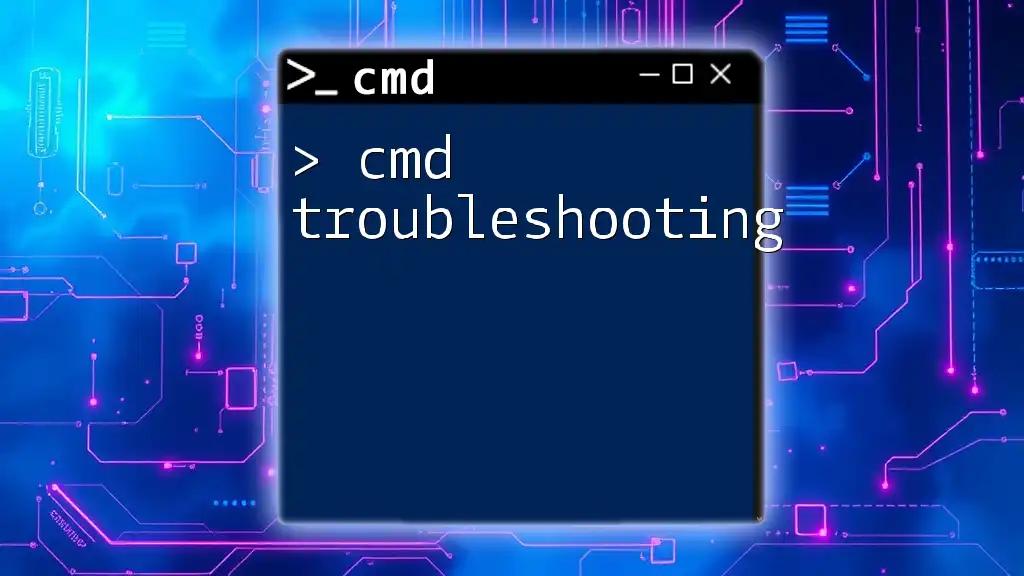 Cmd Troubleshooting Made Simple: Quick Fixes Explained