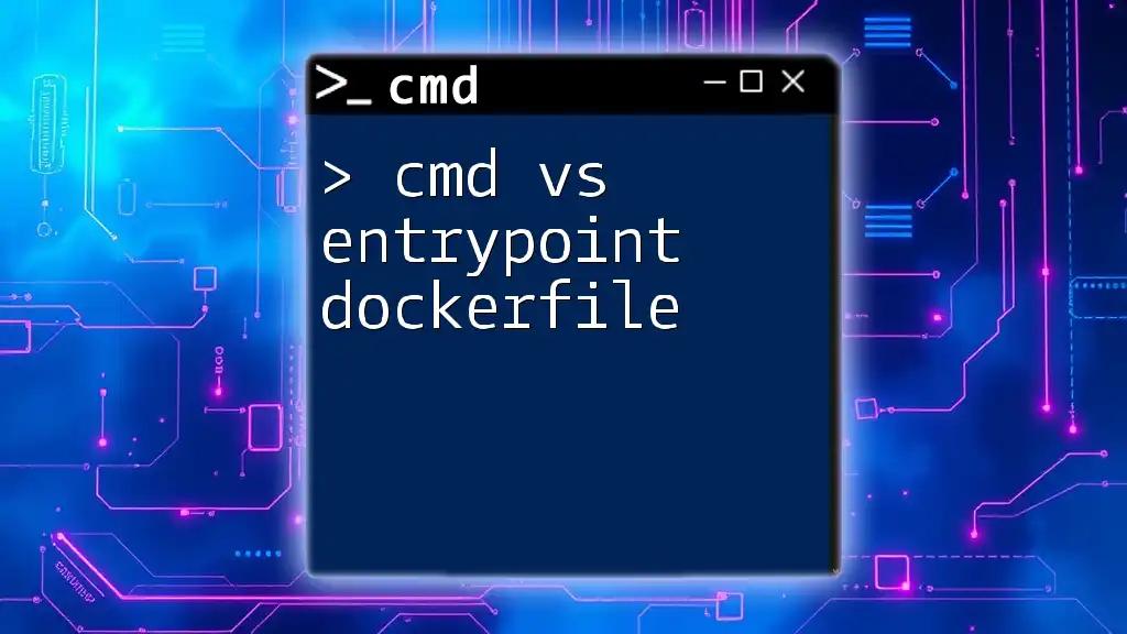 Cmd vs Entrypoint in Dockerfile: A Simplified Guide