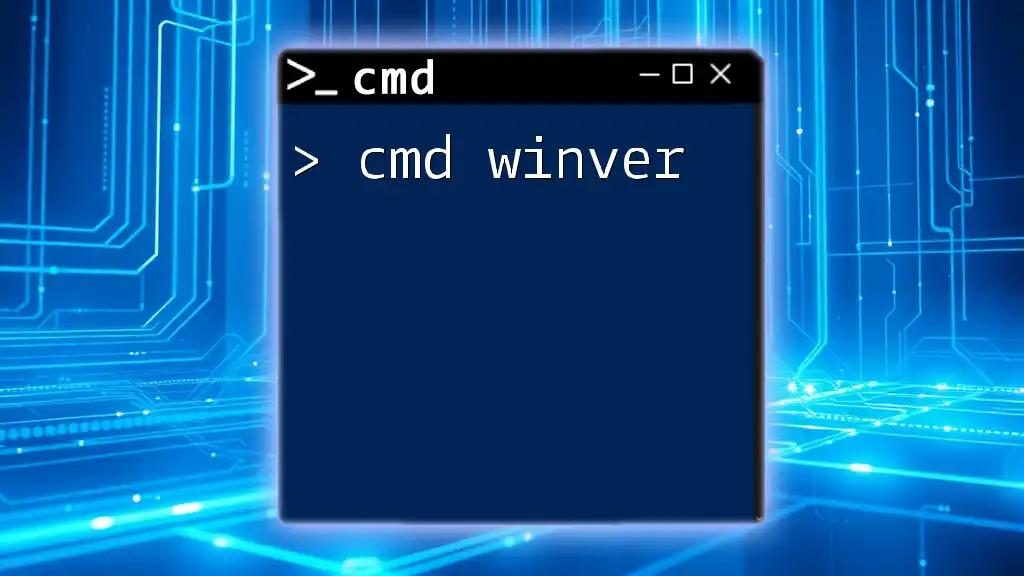 Mastering Cmd Winver: Quick Guide to Check Windows Version