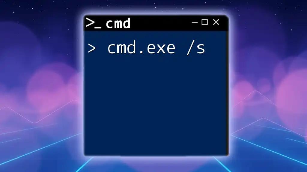 Mastering Cmd.exe /s for Streamlined Command Execution