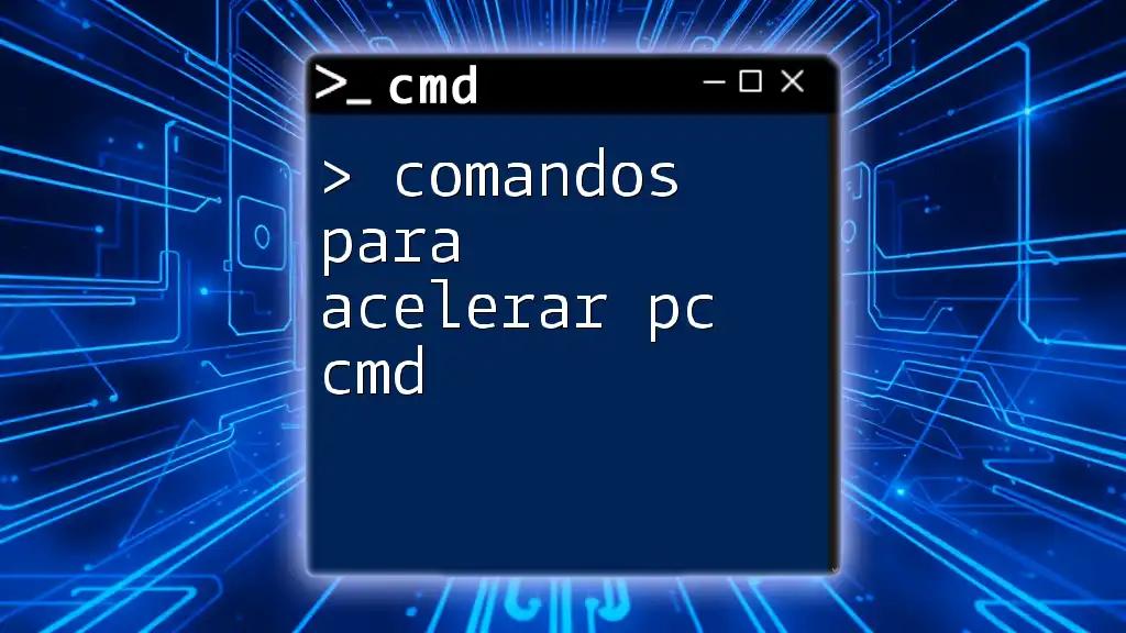 Comandos Para Acelerar PC Cmd: Guía Rápida y Eficaz