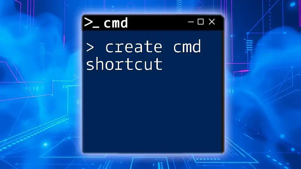 Create Cmd Shortcut: A Step-by-Step Guide