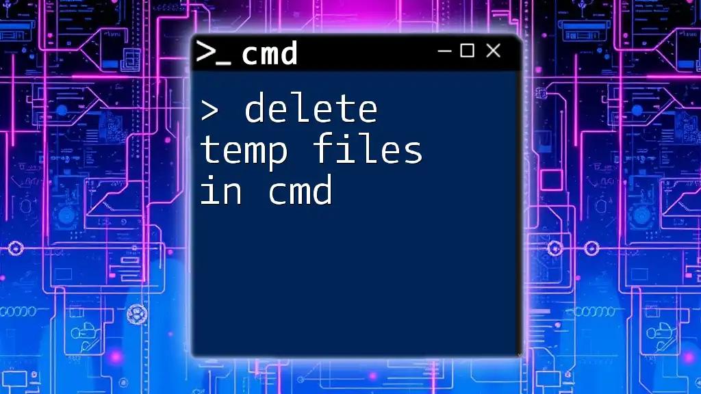 Delete Temp Files in Cmd Without the Confusion