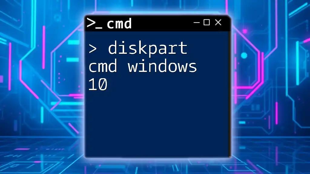 Mastering Diskpart Cmd Windows 10: Your Quick Guide