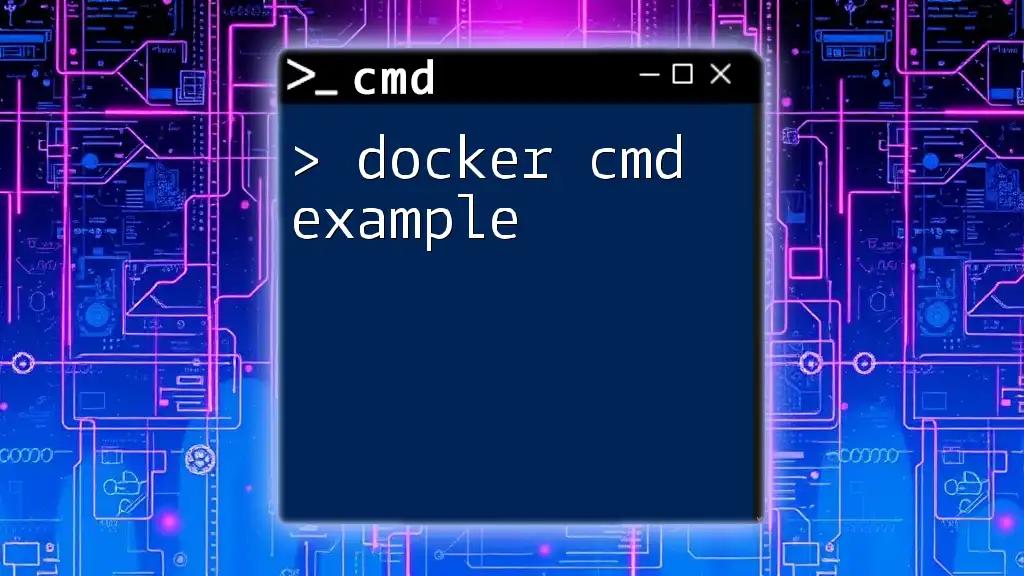 Docker Cmd Example: Your Quick Guide to Getting Started