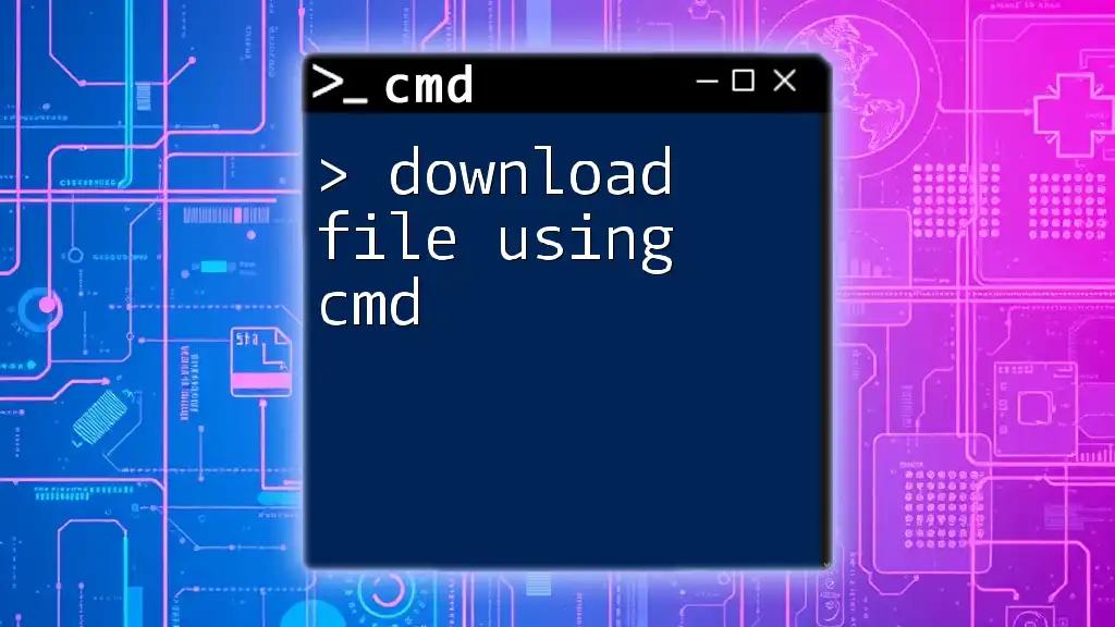 Download File Using Cmd: A Simple How-To Guide