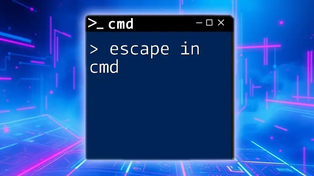 Escape in Cmd: Mastering Command Line Evasion