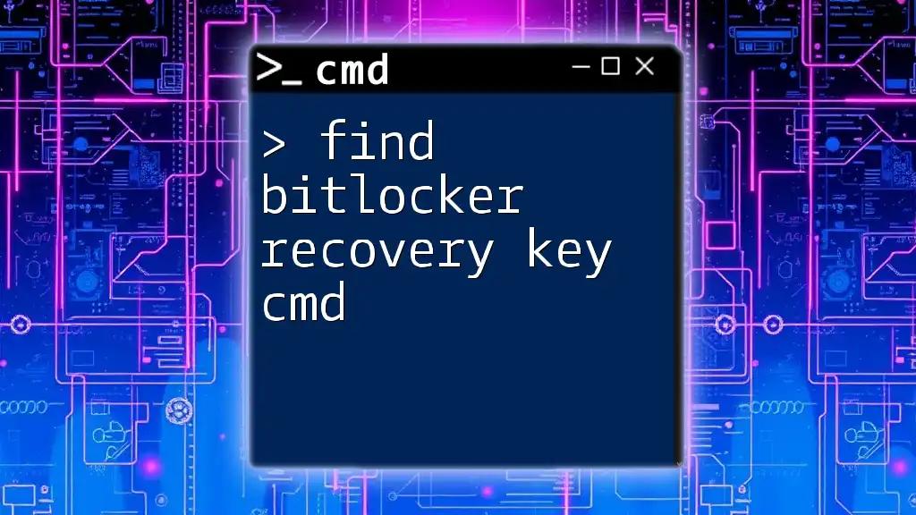 Find BitLocker Recovery Key Using Cmd: A Quick Guide