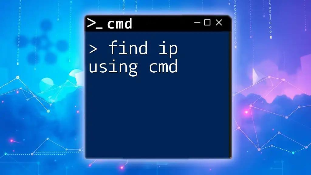 Find IP Using Cmd: A Quick and Easy Guide