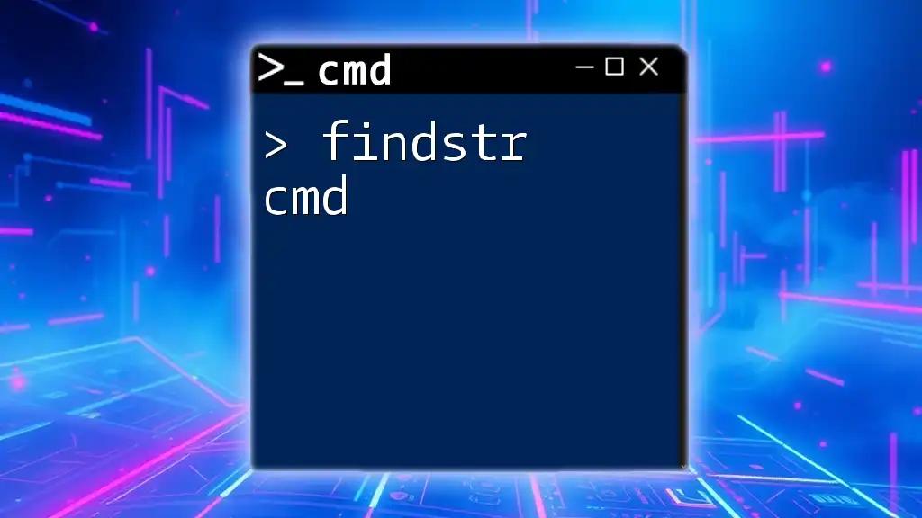 Mastering Findstr Cmd for Quick Text Searches