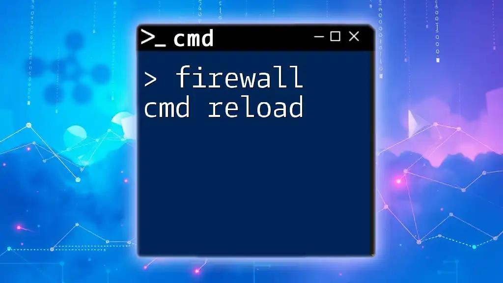 Firewall Cmd Reload: A Simple Guide to Refreshing Security