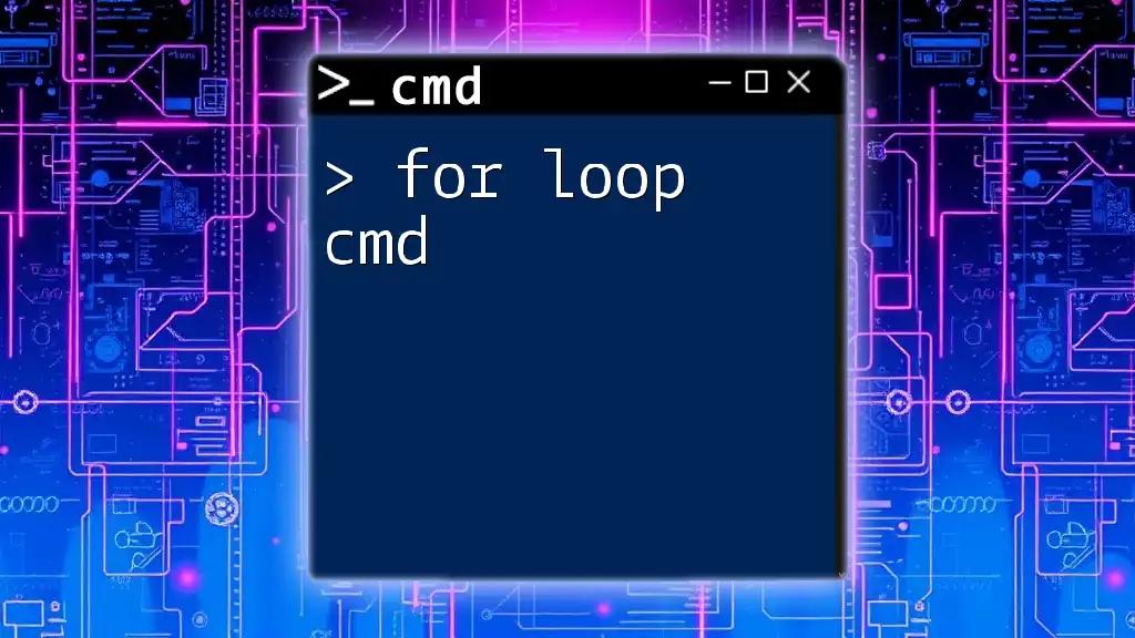 For Loop Cmd: Mastering Iteration in Cmd Quickly