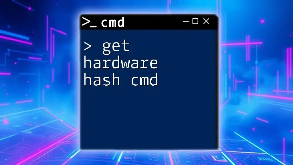 Get Hardware Hash Cmd: A Quick Guide to Command Mastery