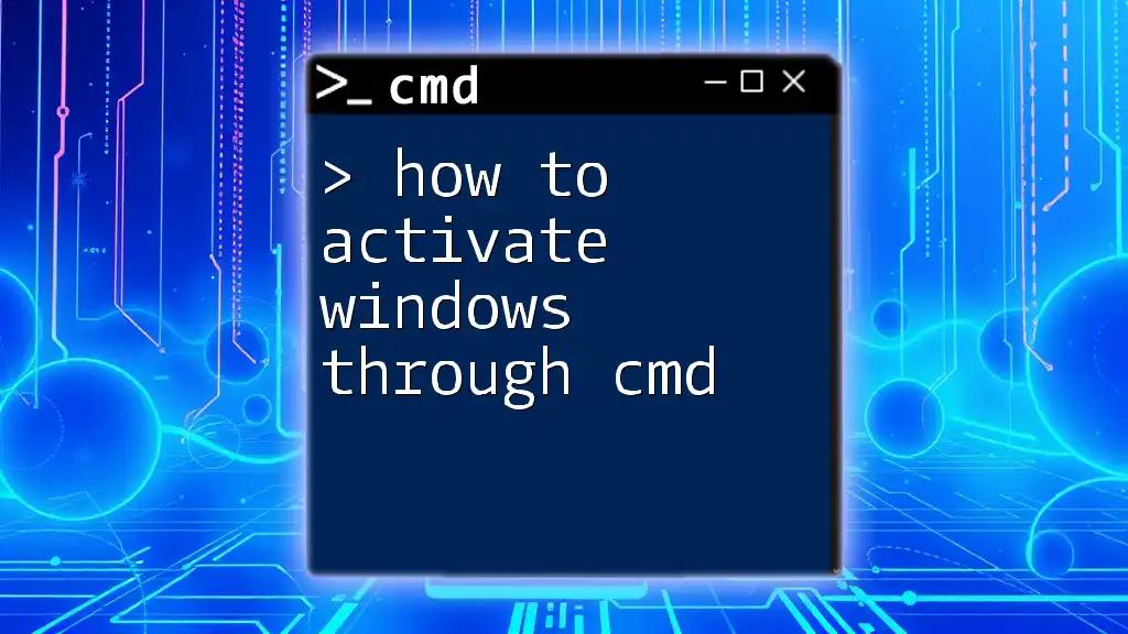 How to Activate Windows Through Cmd Quickly and Easily