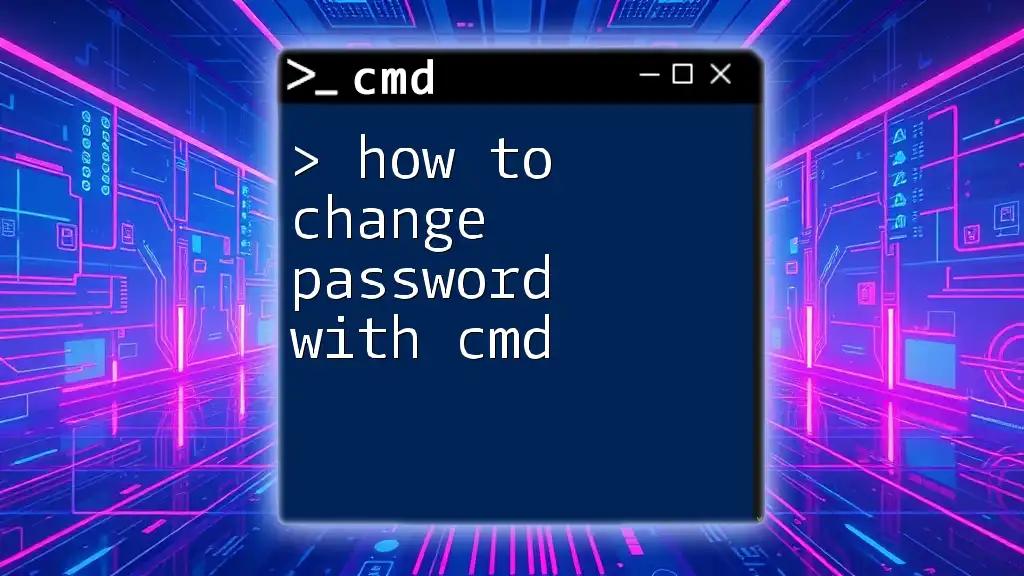 How to Change Password with Cmd: A Quick Guide