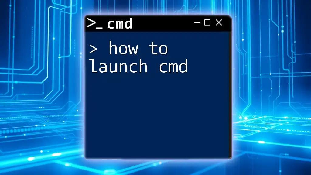 How to Launch Cmd in a Flash