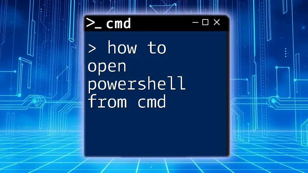 How to Open PowerShell from Cmd in Simple Steps