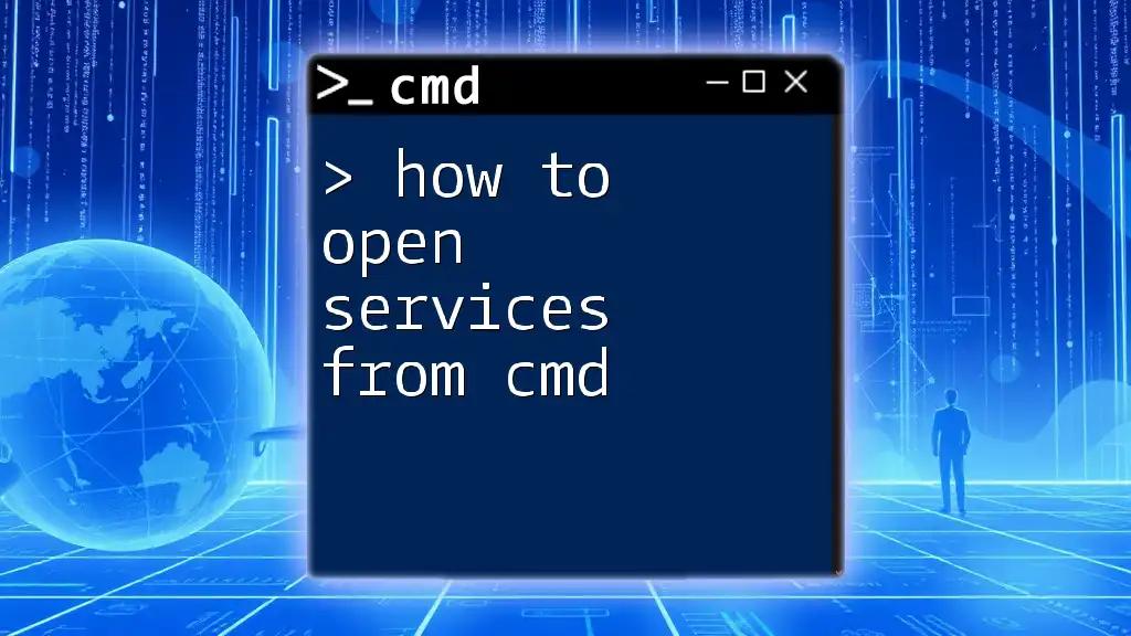 How to Open Services from Cmd in a Flash