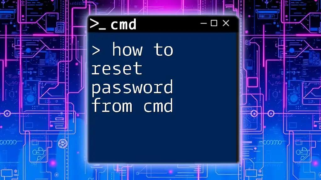 How to Reset Password from Cmd in Simple Steps