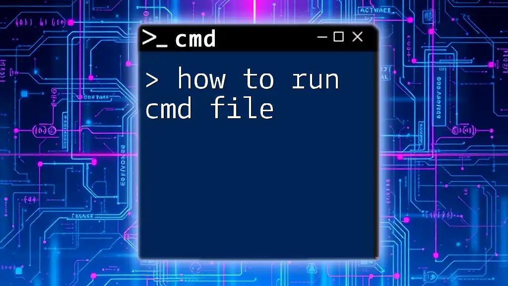 How to Run Cmd File: A Straightforward Guide