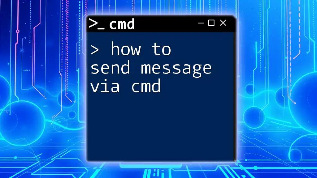 How to Send Message via Cmd: A Quick Guide