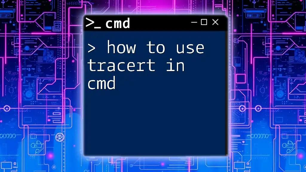 How to Use Tracert in Cmd for Network Troubleshooting