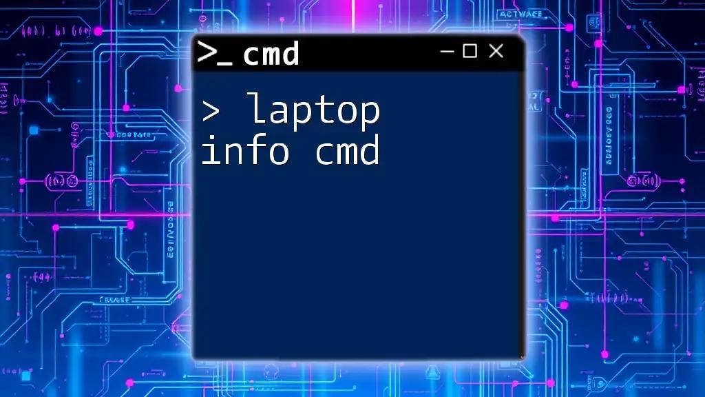 Laptop Info Cmd: Retrieve Your Laptop's Details Easily