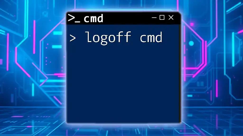 Mastering Logoff Cmd for Quick User Sessions