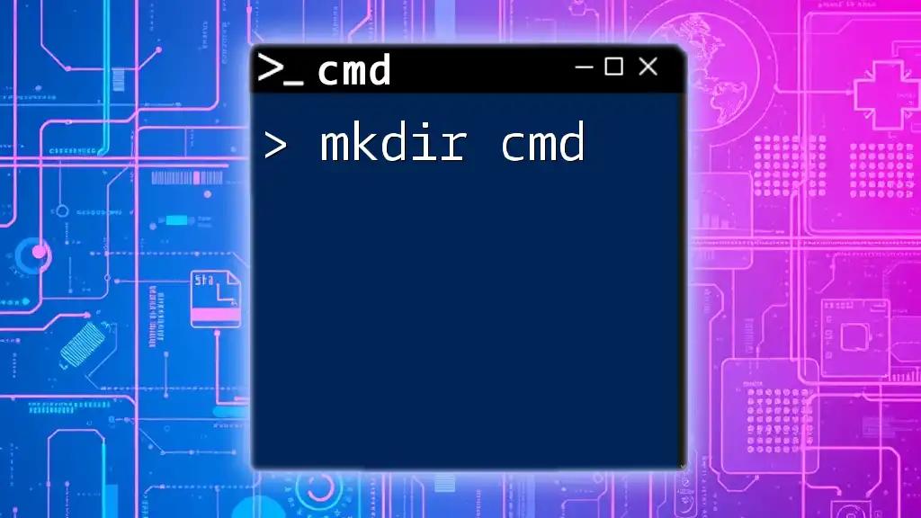 Mastering mkdir Cmd for Effortless Directory Creation