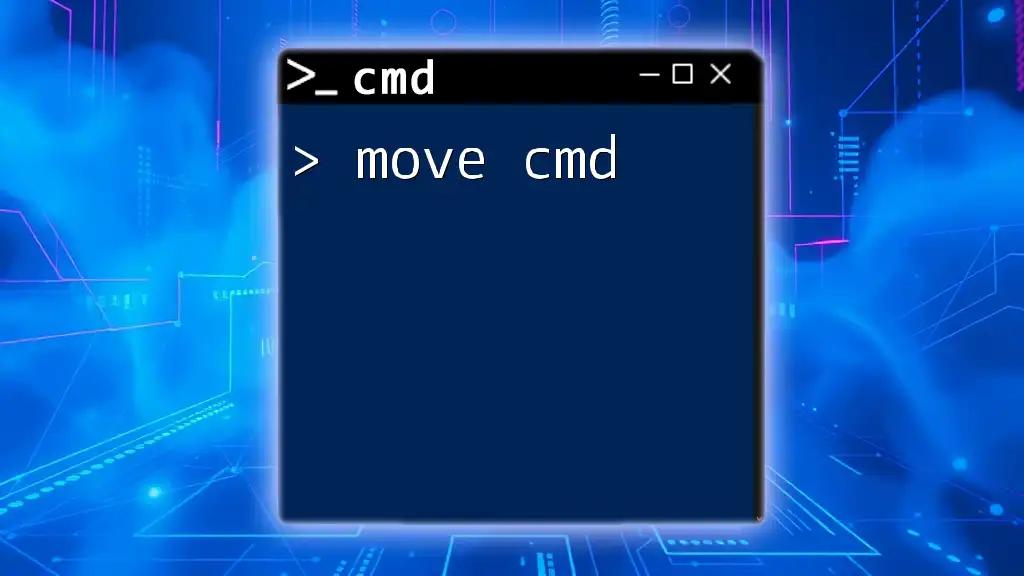 Master Move Cmd: A Quick Guide for Beginners