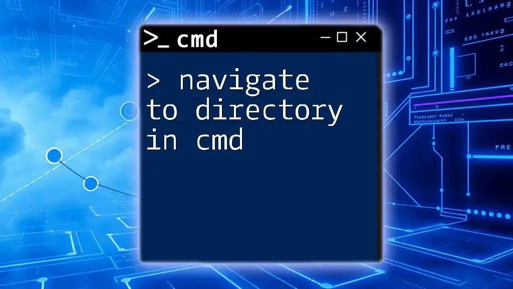 Navigate to Directory in Cmd: A Simple Guide