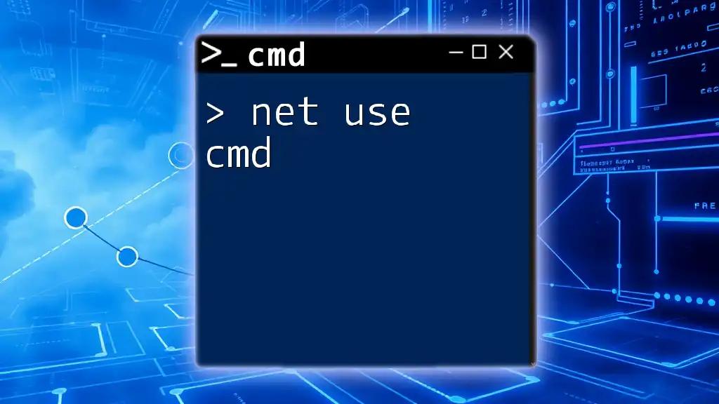 Mastering Net Use Cmd in Minutes: A Quick Guide