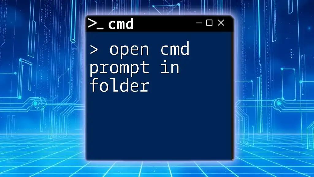 Open Cmd Prompt in Folder: A Quick Guide