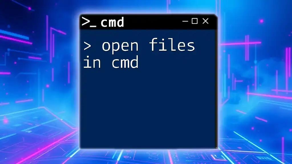 Open Files in Cmd: A Simple Guide for Quick Access