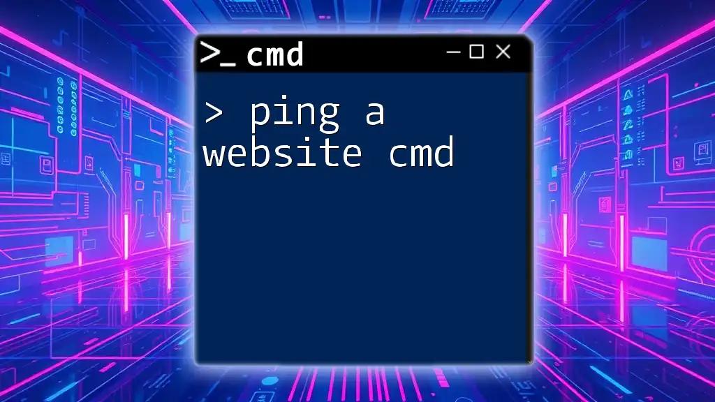 Ping a Website Cmd: Quick Guide for Beginners