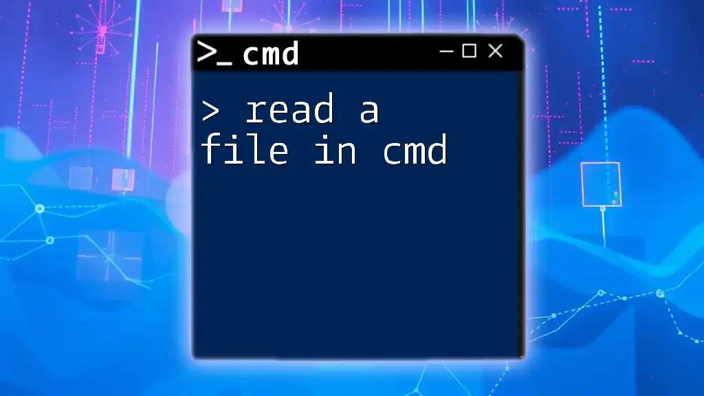 Read a File in Cmd: Quick and Easy Steps