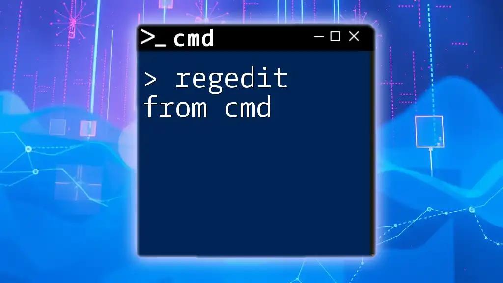 Regedit from Cmd: A Quick Guide to Windows Registry Access