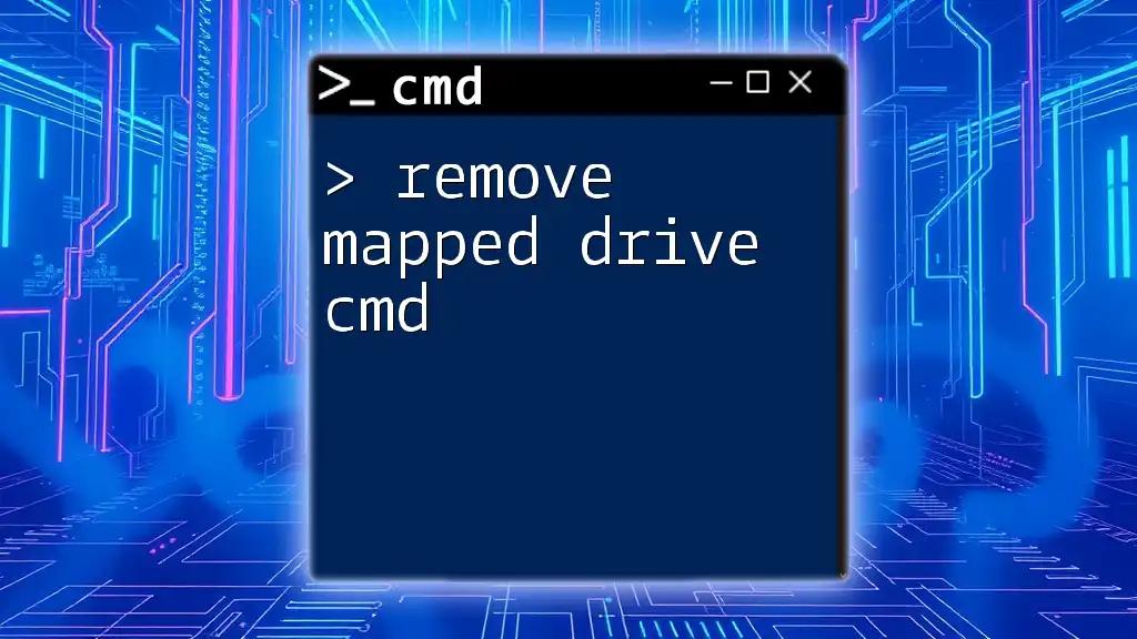 Remove Mapped Drive Cmd: A Simple Step-by-Step Guide