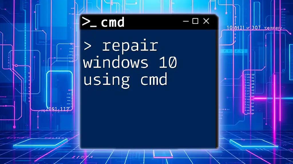 Repair Windows 10 Using Cmd: A Quick Guide