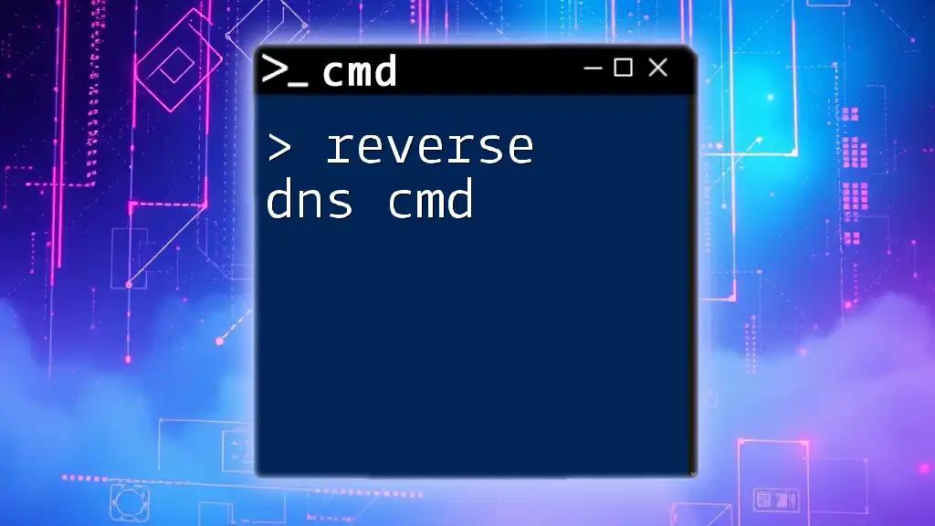 Reverse DNS Cmd: A Quick Guide to Lookup Commands