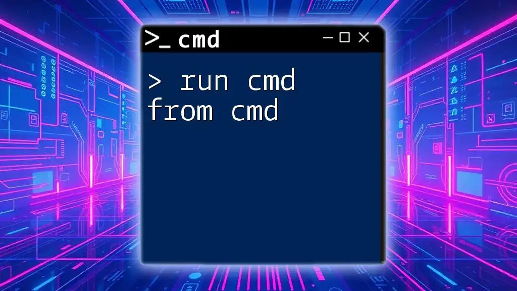 Run Cmd From Cmd: Your Quick Guide to Mastery