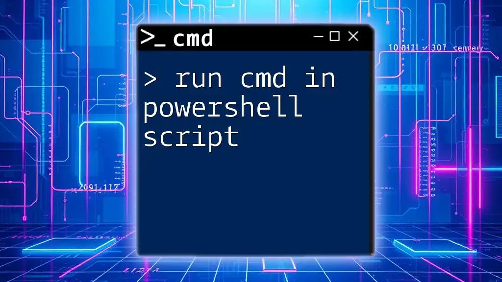 Run Cmd in PowerShell Script: A Quick Guide