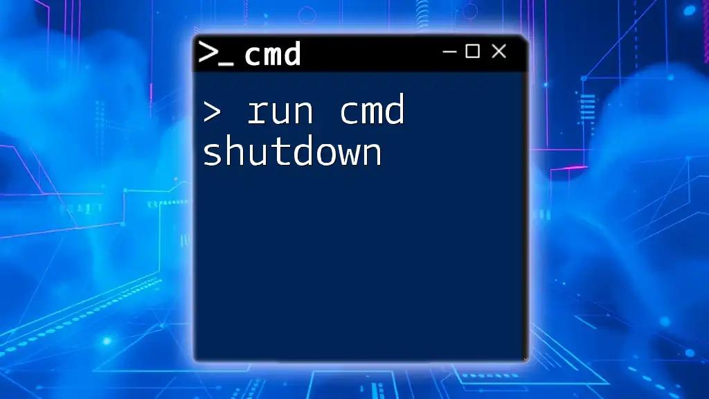 Run Cmd Shutdown: A Quick Guide to Closing Windows