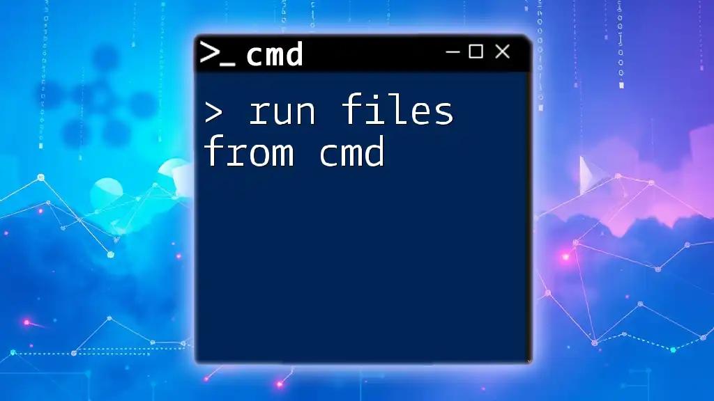 Run Files from Cmd: A Simple Guide for Everyone